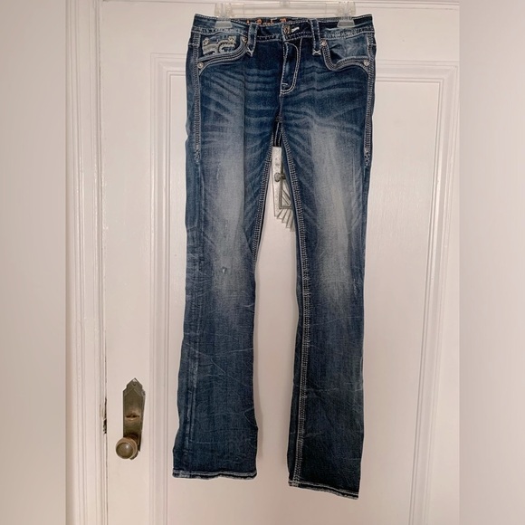 ROCK REVIVAL KAITLYN BOOTCUT JEAN. SIZE 29. PREMIUM DENIM. - Picture 6 of 6